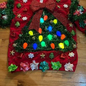 Light Up Tacky Christmas Sweater 🎄